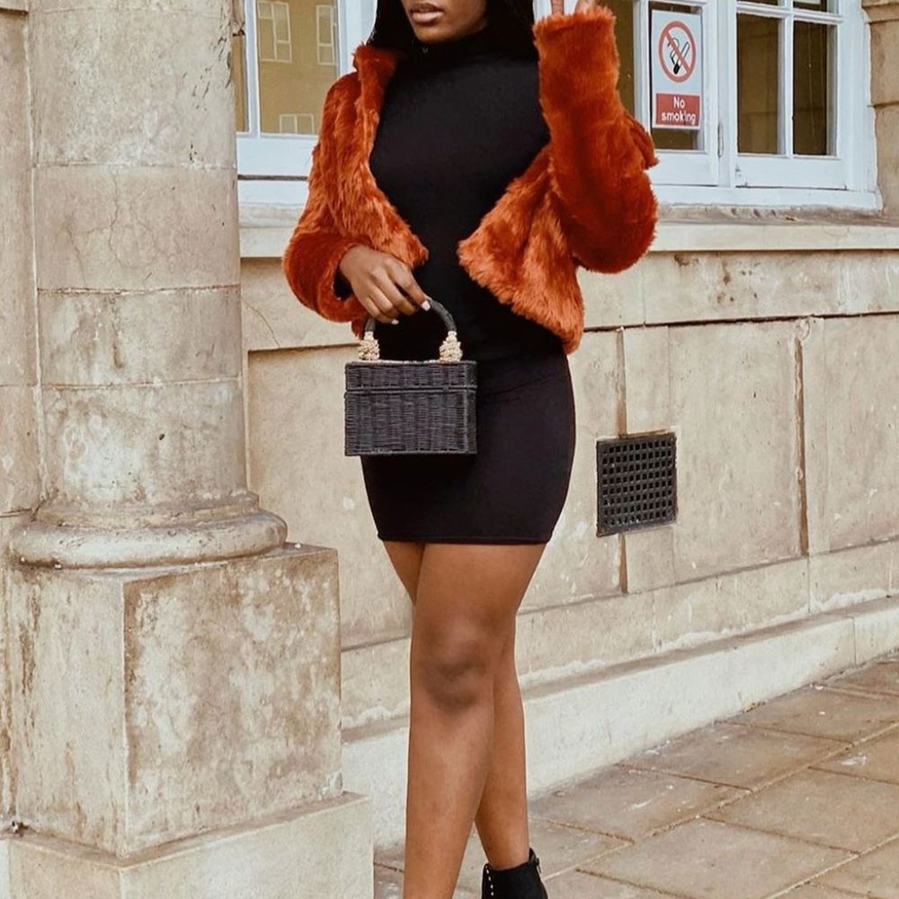 Bloggers Fav 5⭐ Gieselle Rust Faux Fur Jacket - Picture 3 of 12